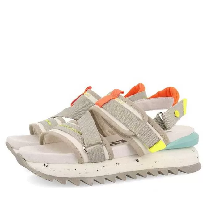 Sandalias Deportivas<Gioseppo Sandalias Deportivas De Mujer Blaru En Blanco Y Gris.