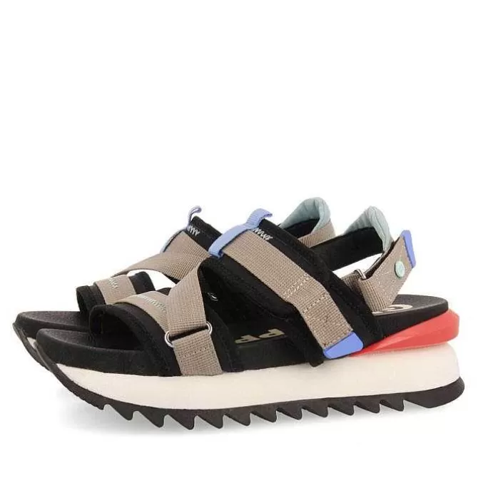 Sandalias Deportivas<Gioseppo Sandalias Deportivas De Mujer Blaru En Negro Y Gris