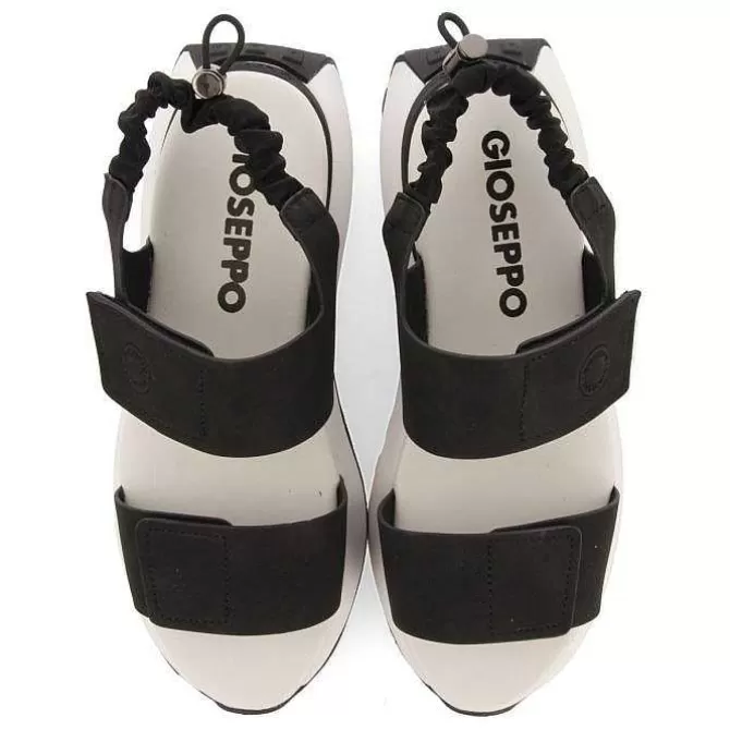 Sandalias Deportivas<Gioseppo Sandalias Deportivas Negras Detalle Fruncido Elastico En Espalda Para Mujer Fratar