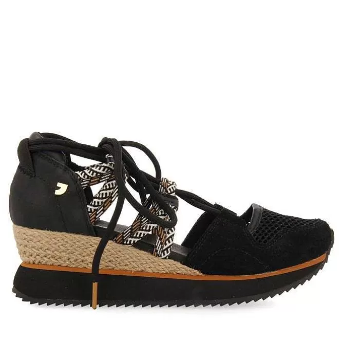 Sandalias Deportivas<Gioseppo Sandalias Deportivas Negras Tipo Alpargata Con Cuña Para Mujer Iona
