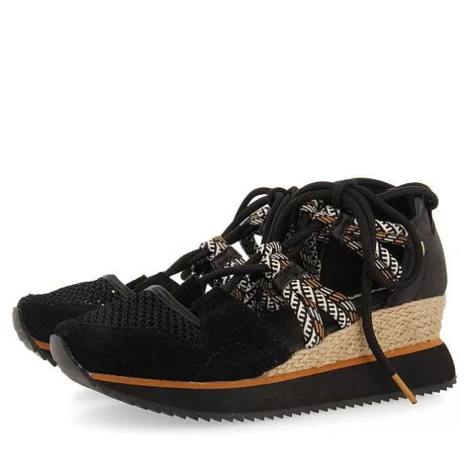 Sandalias Deportivas<Gioseppo Sandalias Deportivas Negras Tipo Alpargata Con Cuña Para Mujer Iona