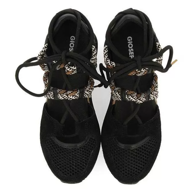 Sandalias Deportivas<Gioseppo Sandalias Deportivas Negras Tipo Alpargata Con Cuña Para Mujer Iona