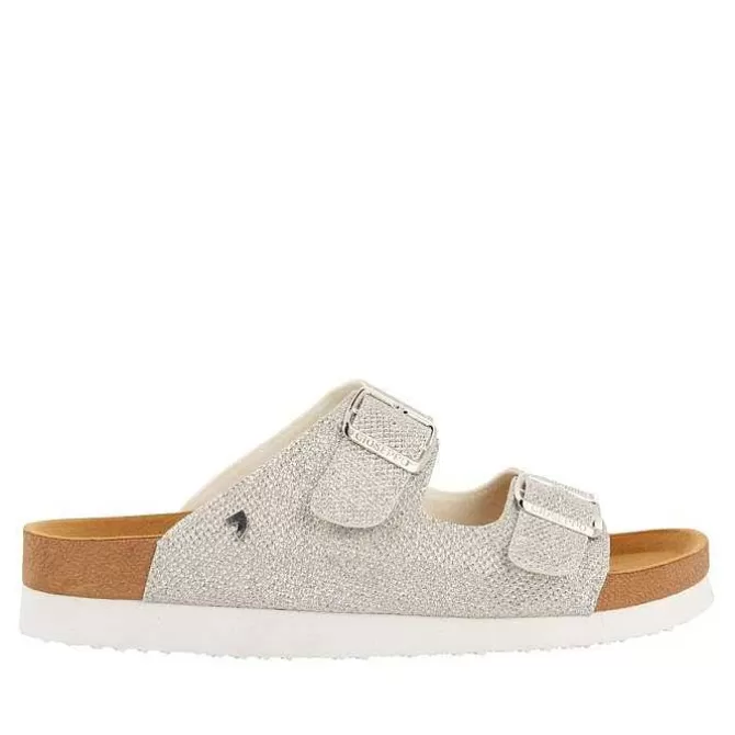 Chancletas<Gioseppo Sandalias Estilo Bio Plata Con Tiras Y Hebilla Para Mujer Margate