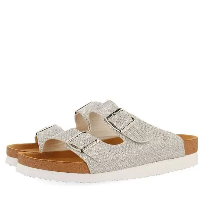Chancletas<Gioseppo Sandalias Estilo Bio Plata Con Tiras Y Hebilla Para Mujer Margate