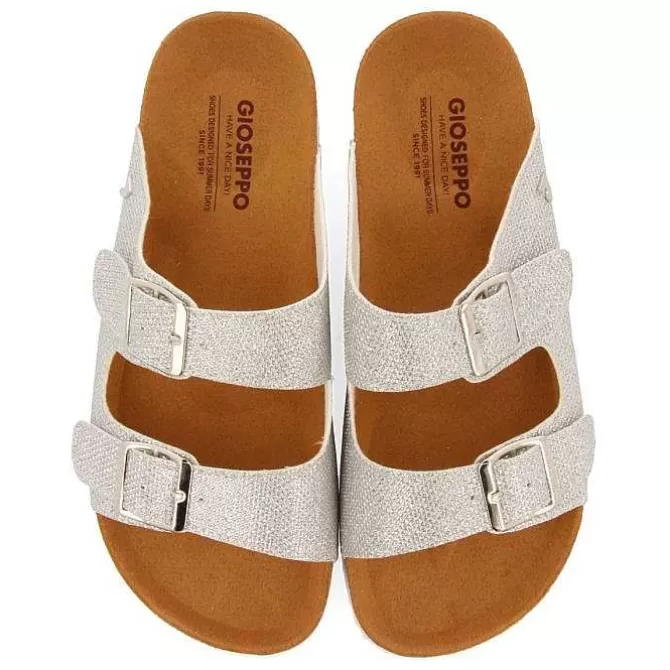 Chancletas<Gioseppo Sandalias Estilo Bio Plata Con Tiras Y Hebilla Para Mujer Margate