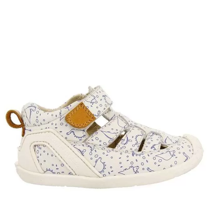 Bebe | Mi Primer Gioseppo<Gioseppo Sandalias Estilo Cangrejo De Piel Blanca Con Estampado Fantasia Para Bebe Devoll