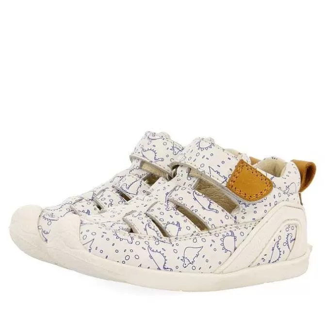 Bebe | Mi Primer Gioseppo<Gioseppo Sandalias Estilo Cangrejo De Piel Blanca Con Estampado Fantasia Para Bebe Devoll