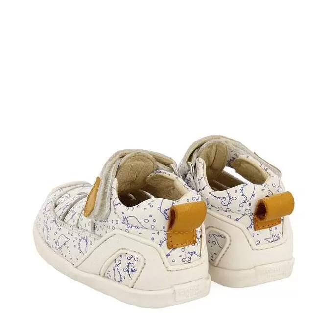 Bebe | Mi Primer Gioseppo<Gioseppo Sandalias Estilo Cangrejo De Piel Blanca Con Estampado Fantasia Para Bebe Devoll