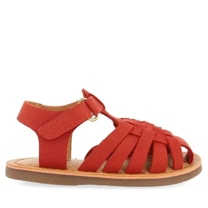 Bebe | Sandalias Bebe Nina<Gioseppo Sandalias Estilo Cangrejo De Piel Roja Harrah
