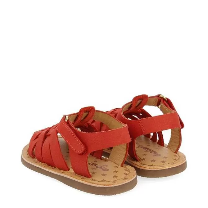 Bebe | Sandalias Bebe Nina<Gioseppo Sandalias Estilo Cangrejo De Piel Roja Harrah