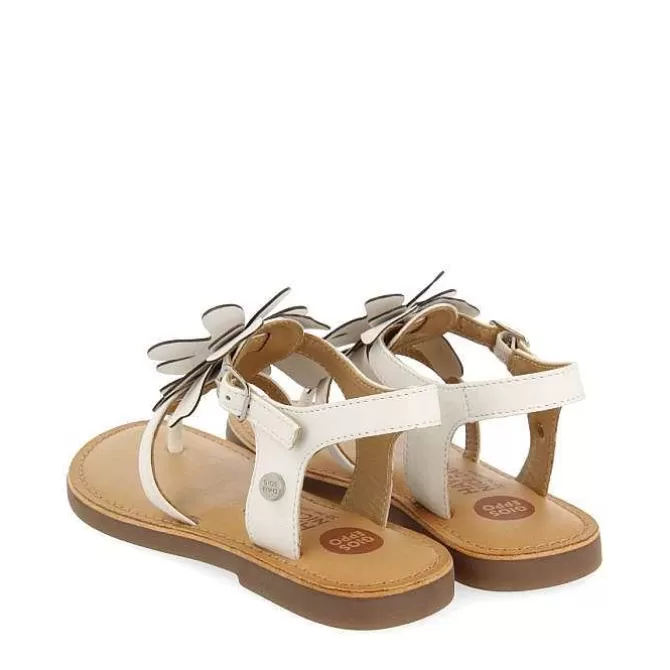 Niñas | Sandalias<Gioseppo Sandalias Estilo Griego De Piel Blanca Con Decoracion De Flores Para Nina Y Nino Suke
