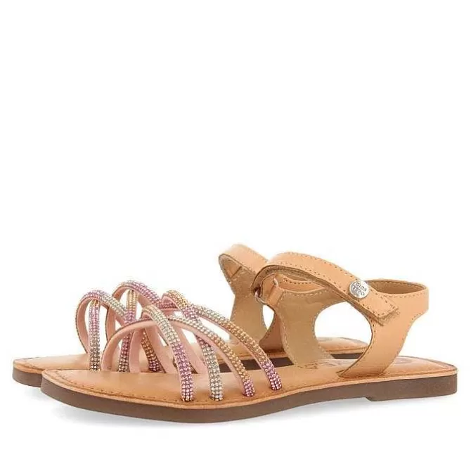 Niñas | Sandalias<Gioseppo Sandalias Lixy Nina De Piel Tintada Con Cristales