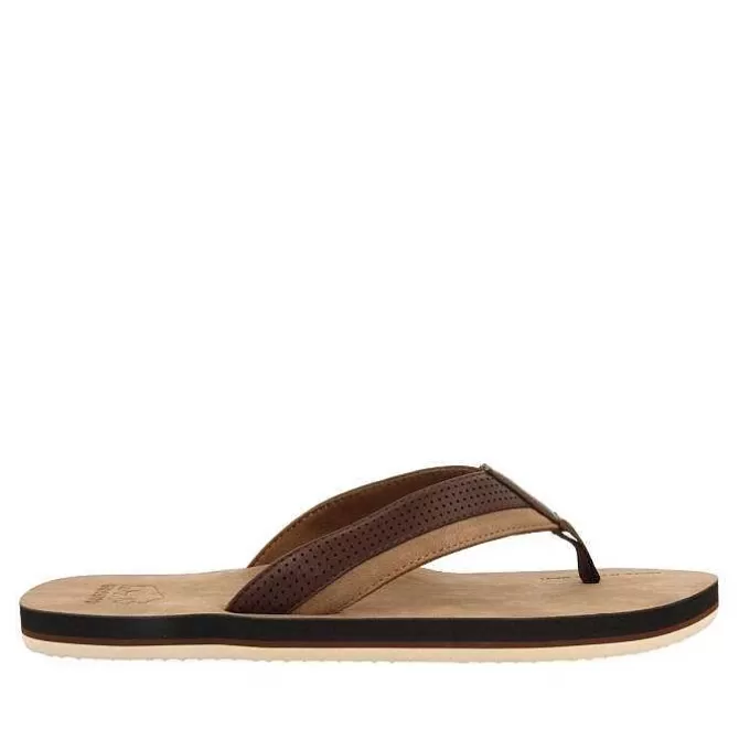 Chancletas<Gioseppo Sandalias Marrones Con Corte Bicolor Para Hombre Brent