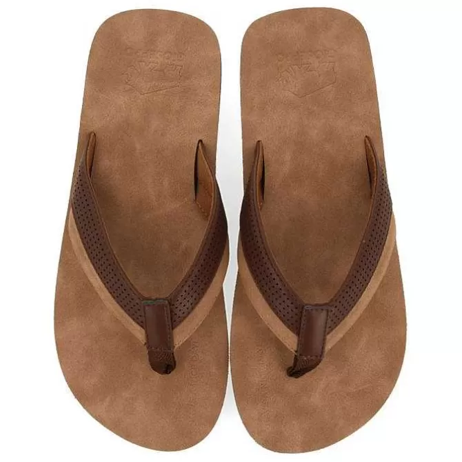 Chancletas<Gioseppo Sandalias Marrones Con Corte Bicolor Para Hombre Brent