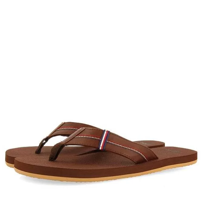 Chancletas<Gioseppo Sandalias Marrones Con Detalles De Colores Para Hombre Cutler