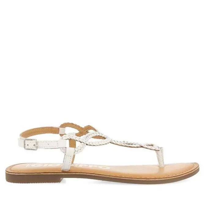 Sandalias Planas<Gioseppo Sandalias Merignas De Mujer Con Tiras Trenzadas Blancas.