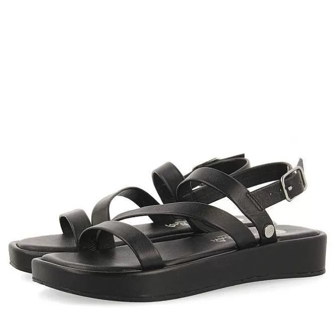 Niñas | Sandalias<Gioseppo Sandalias Negras De Piel Con Tiras Y Suela Con Volumen Para Nina Y Nino Coulee