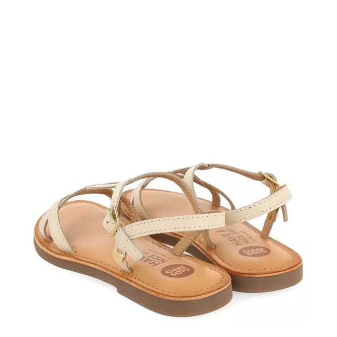 Niñas | Sandalias<Gioseppo Sandalias Nina Vareza Piel Metalizada Blanco Roto