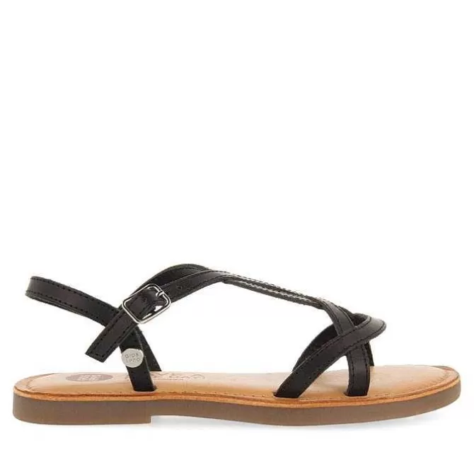Niñas | Sandalias<Gioseppo Sandalias Nina Vareza Piel Metalizada Negro