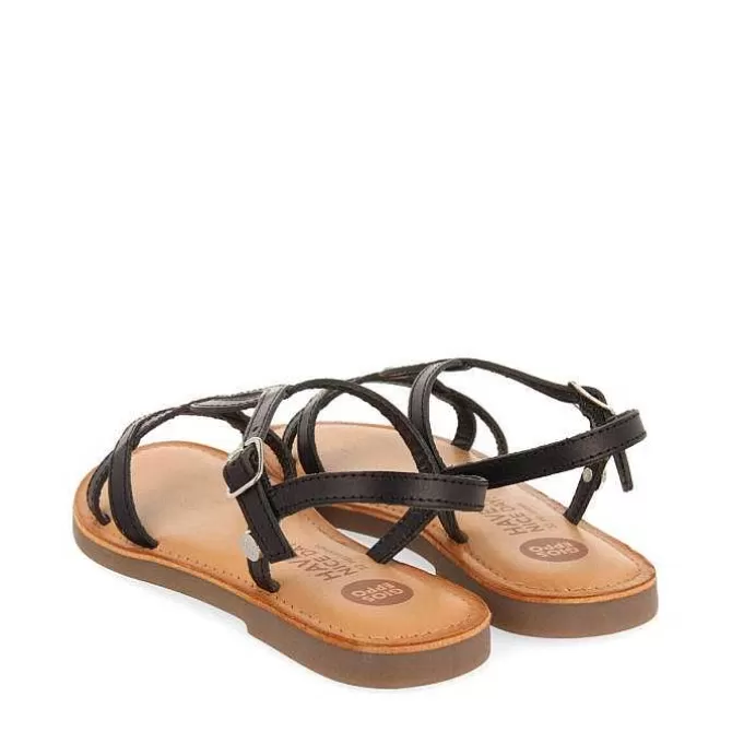 Niñas | Sandalias<Gioseppo Sandalias Nina Vareza Piel Metalizada Negro