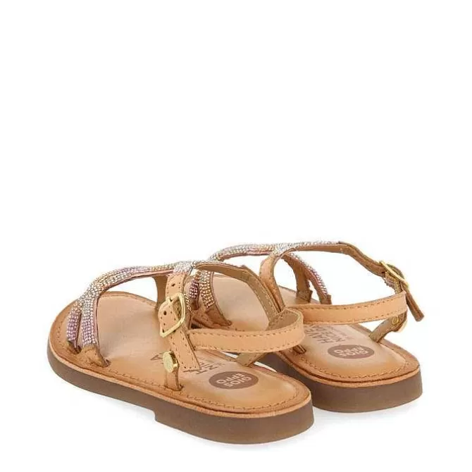 Niñas | Sandalias<Gioseppo Sandalias Nina Xanxere De Piel Tintada Con Cristales