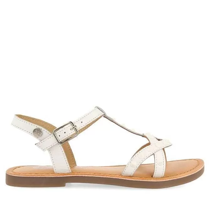 Niñas | Sandalias<Gioseppo Sandalias Piel Blanco Tachuelas Nina Y Nino Stibb