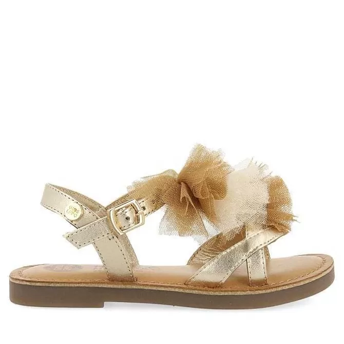 Niñas | Sandalias<Gioseppo Sandalias Piel Dorada Con Pompones En Tono Nude Para Nina Y Nino Tecate