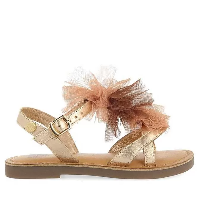 Niñas | Sandalias<Gioseppo Sandalias Piel Rosa Dorada Con Pompones Rosa Para Nina Y Nino Tecate