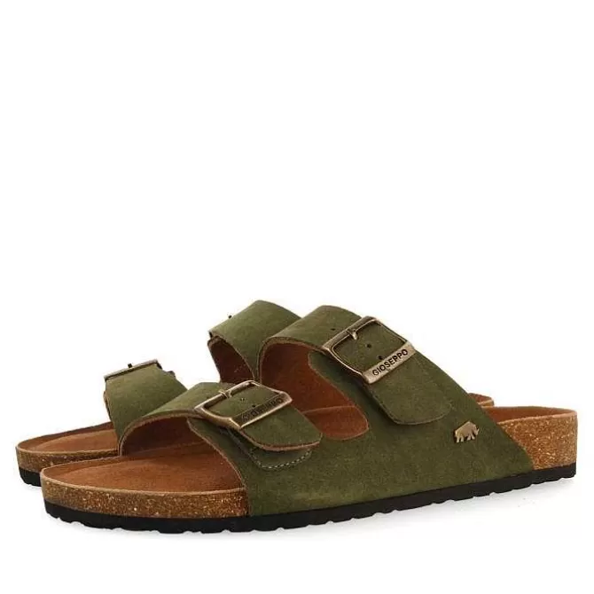 Chancletas<Gioseppo Sandalias Piel Suela Bio Caki Para Hombre Vizzini