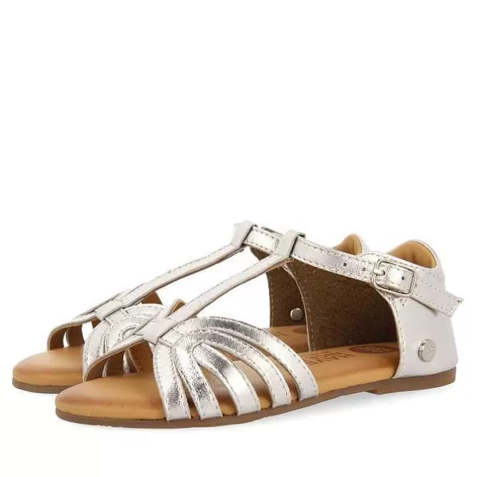 Niñas | Sandalias<Gioseppo Sandalias Piel Tirantes Plata Nina Y Nino Aripeka