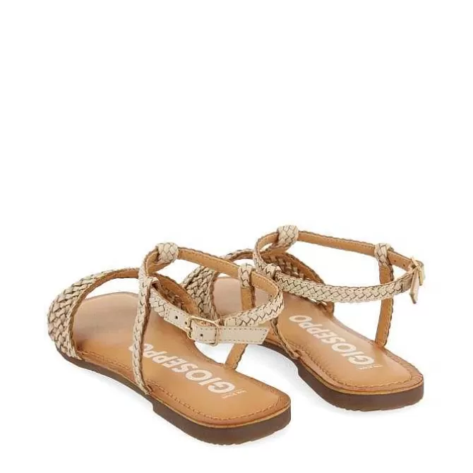 Sandalias Planas<Gioseppo Sandalias Planas De Mujer Icari De Piel Trenzada Blanco Roto