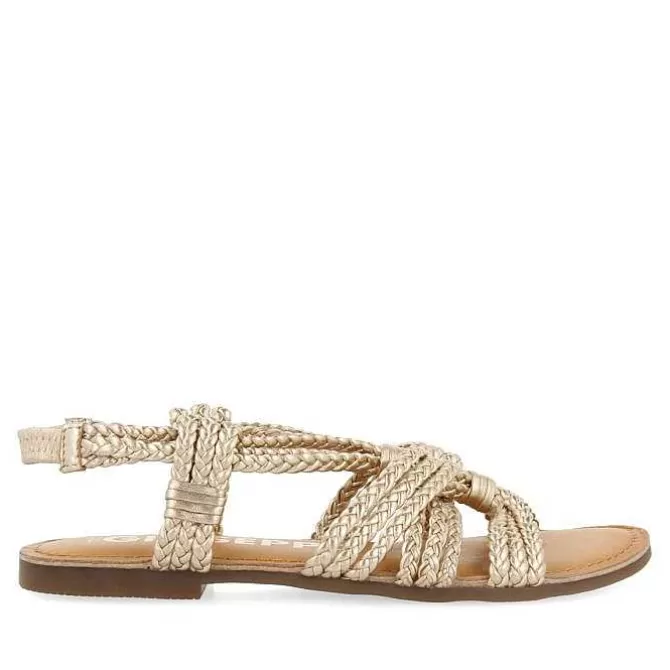 Sandalias Planas<Gioseppo Sandalias Planas De Mujer Molay Trenzadas Doradas