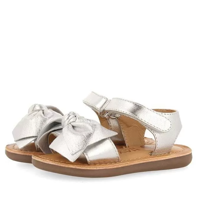 Bebe | Sandalias Bebe Nina<Gioseppo Sandalias Plateadas De Piel Con Lazo Para Bebe Itala
