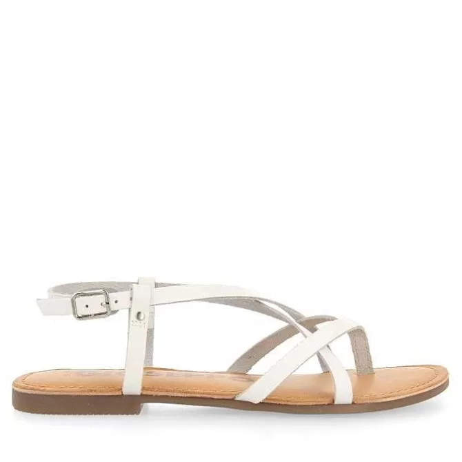 Sandalias Planas<Gioseppo Sandalias Romanas De Mujer Lelex Blancas