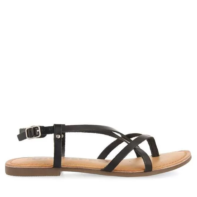 Sandalias Planas<Gioseppo Sandalias Romanas De Mujer Lelex Color Negro