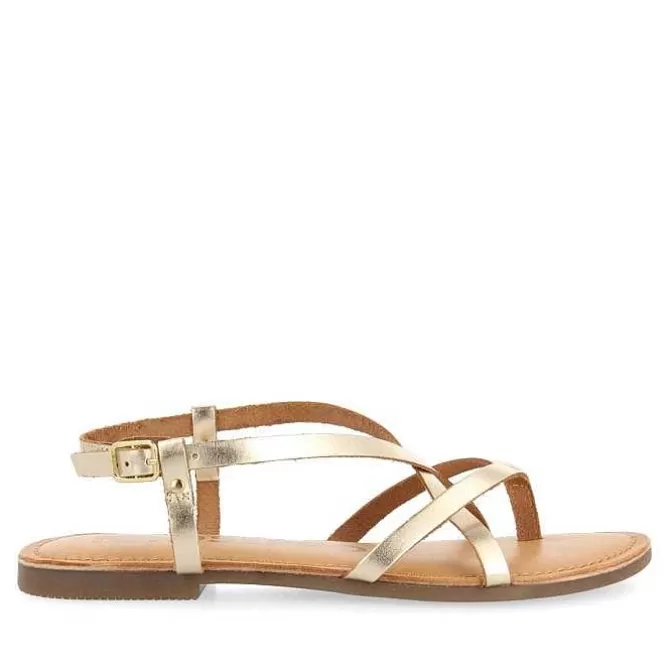 Sandalias Planas<Gioseppo Sandalias Romanas Mujer Lelex Dorado