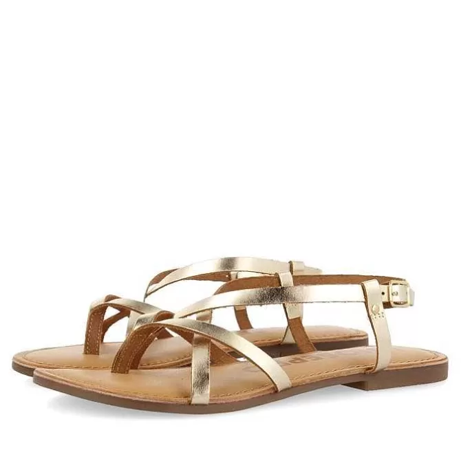 Sandalias Planas<Gioseppo Sandalias Romanas Mujer Lelex Dorado