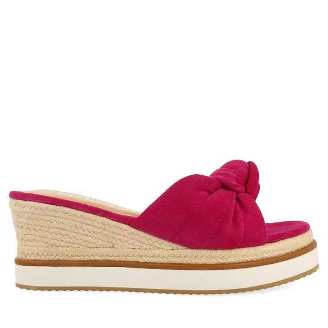 Sandalias Cuña<Gioseppo Sandalias Slip-On En Color Fucsia Con Detalle De Nudo Y Cuña Para Mujer Cakran