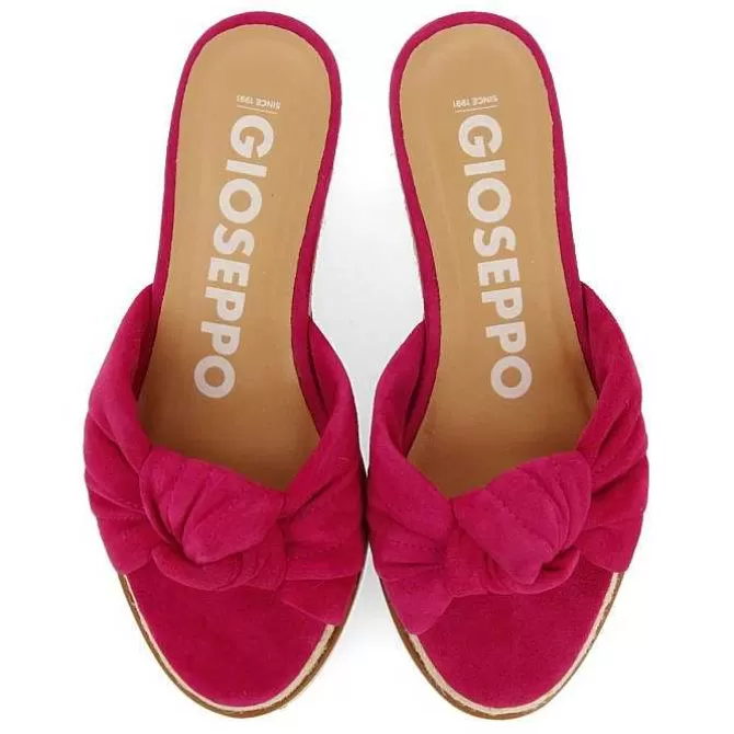 Sandalias Cuña<Gioseppo Sandalias Slip-On En Color Fucsia Con Detalle De Nudo Y Cuña Para Mujer Cakran
