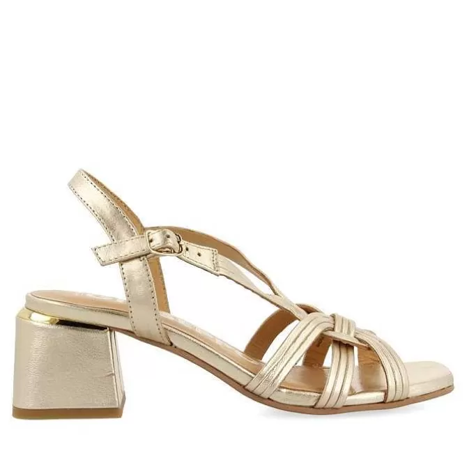Sandalias Tacon<Gioseppo Sandalias Tacon Color Platino Y Tiras Trenzadas Para Mujer Bulqize