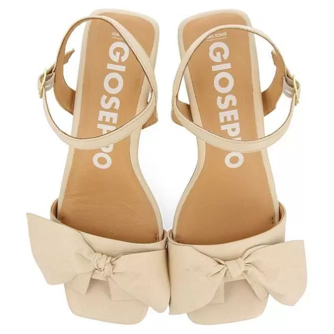 Sandalias Tacon<Gioseppo Sandalias Tacon Fino Blanco Rojo Con Detalle Lazo Para Mujer Patti