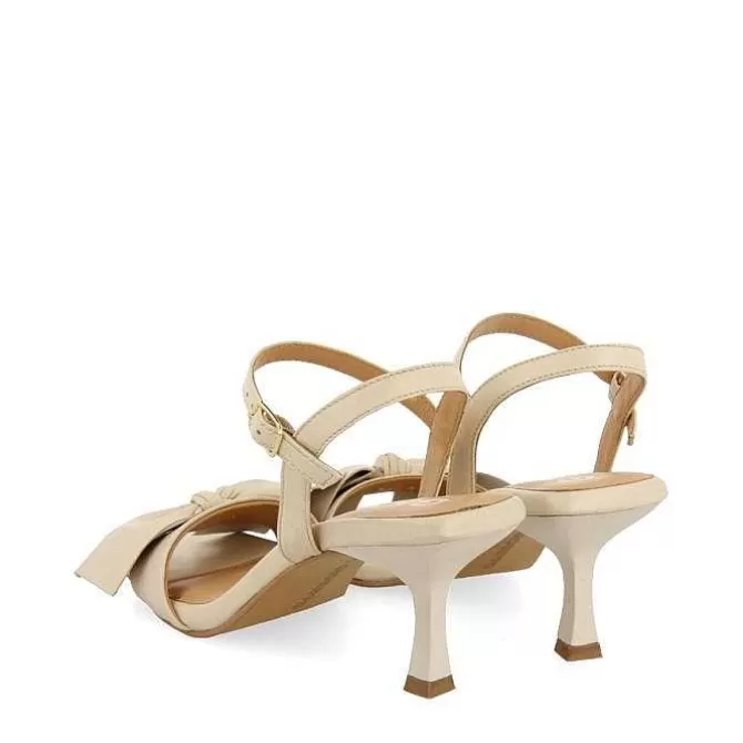 Sandalias Tacon<Gioseppo Sandalias Tacon Fino Blanco Rojo Con Detalle Lazo Para Mujer Patti