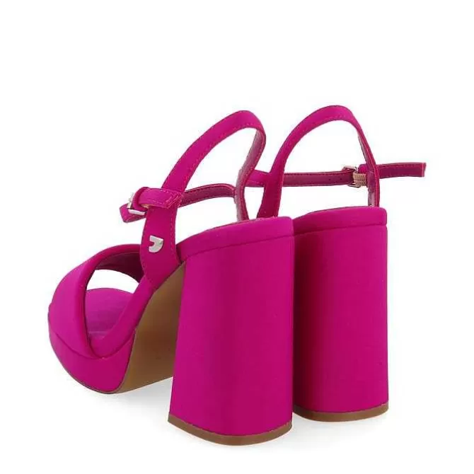 Sandalias Tacon<Gioseppo Sandalias Tacon Fucsia Y Tira Acolchada Para Mujer Denton