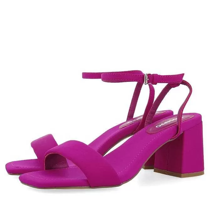 Sandalias Tacon<Gioseppo Sandalias Tacon Fucsia Y Tira Acolchada Para Mujer Giarre