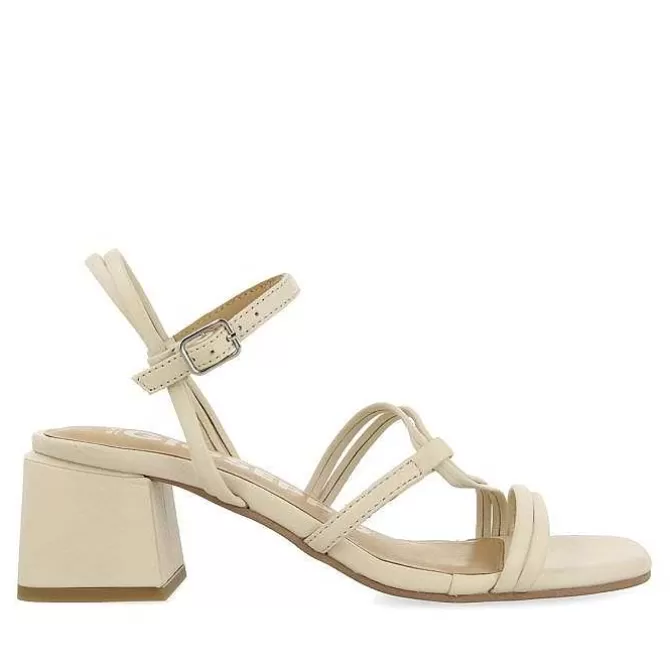 Sandalias Tacon<Gioseppo Sandalias Tacon Tirantes Trenzados Blanco Rojo Pustec