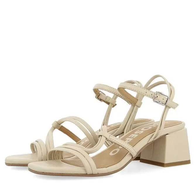 Sandalias Tacon<Gioseppo Sandalias Tacon Tirantes Trenzados Blanco Rojo Pustec