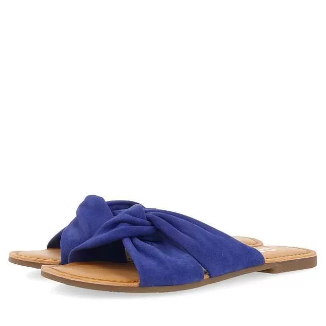 Sandalias Planas<Gioseppo Sandalias Tela De Piel Azul Para Mujer Agira