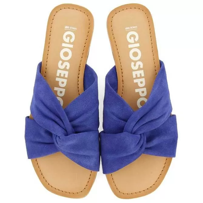 Sandalias Planas<Gioseppo Sandalias Tela De Piel Azul Para Mujer Agira