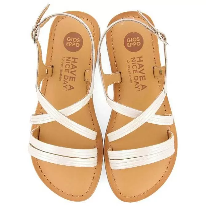 Niñas | Sandalias<Gioseppo Sandalias Tiras Tubulares De Piel Blancas Para Nina Y Nino Anexo