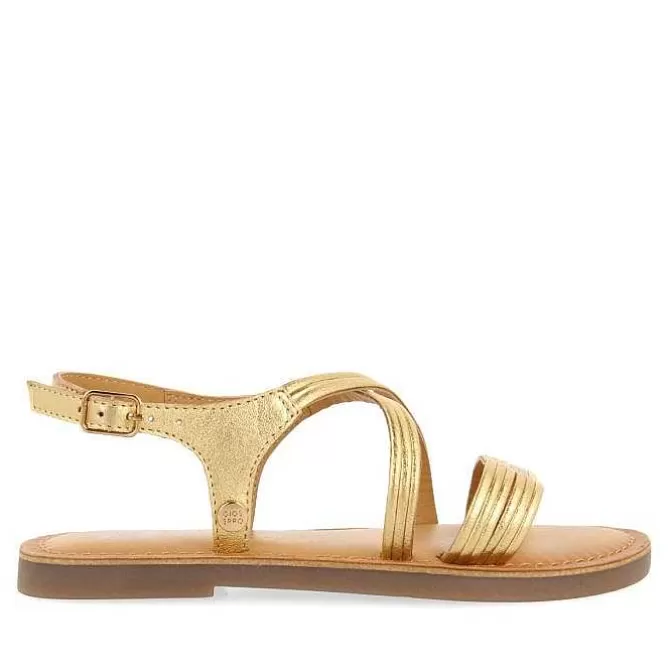 Niñas | Sandalias<Gioseppo Sandalias Tiras Tubulares En Piel Dorada Para Nina Y Nino Anexo